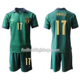 Italien Ciro Immobile 17 Børn 3. Fodboldsæt Euro 2020 S/S (+ Korte bukser)